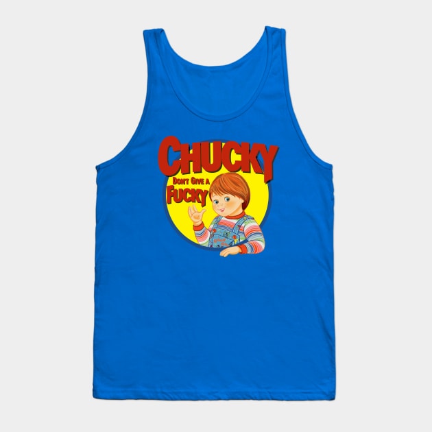Chucky Don't Give A Fucky Tank Top by luxamata